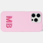 Eenvoudig Modern Initiaal Monogram Case-Mate iPhone Case (Achterkant (horizontaal))