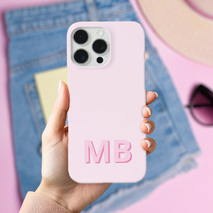 Eenvoudig Modern Initiaal Monogram iPhone 15 Pro Max Hoesje