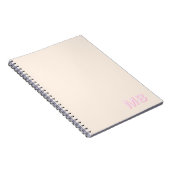 Eenvoudig Modern Initiaal Monogram Notitieboek (Rechterzijde)