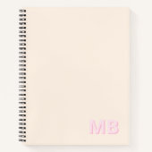Eenvoudig Modern Initiaal Monogram Notitieboek (Voorkant)