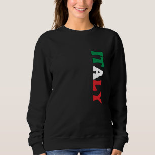 Eenvoudig Modern Italië Nationale Vlag Kleding Trui