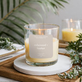 Eenvoudig modern kaarsproductlabel vierkante sticker