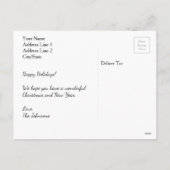 Eenvoudig, modern kerstfeest Briefkaart (Achterkant)