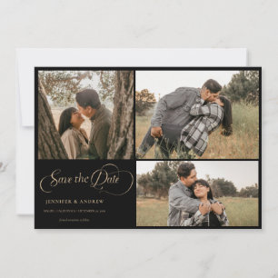 Eenvoudig Modern Klasse   Foto Save the Date Kaart