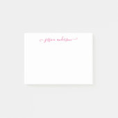 Eenvoudig modern, klassiek elegant zwart magenta r post-it® notes (Voorkant)