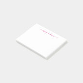 Eenvoudig modern, klassiek elegant zwart magenta r post-it® notes (Schuin)