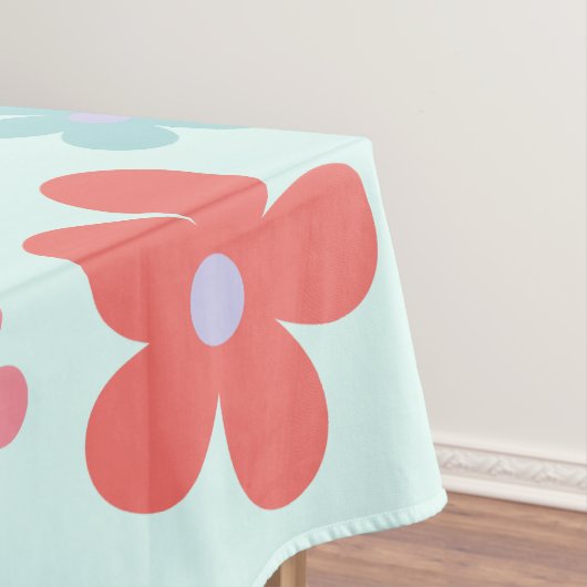 Eenvoudig Modern Kleurrijk Daisy bloemen verjaarda Tafelkleed (Voorbeeld)