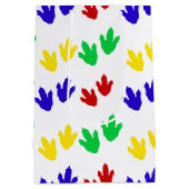 Eenvoudig Modern kleurrijk Paw dino verjaardagsfee Medium Cadeauzakje (Achterkant)