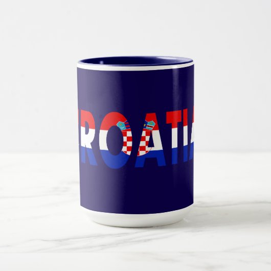 Eenvoudig Modern Kroatië Nationale Vlag Kleding So Mok (Midden)