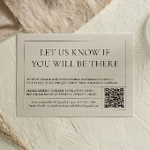 Eenvoudig & Modern  Label QR-code RSVP Kaartje