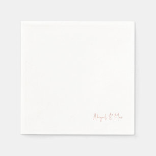 Eenvoudig modern lettertype Blush Names Weddenscha Servet