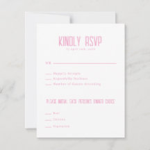 Eenvoudig Modern Licht Elegant Roze Bruiloft