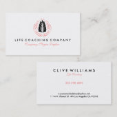 Eenvoudig Modern Life Coaching Logo Design Visitekaartje (Voorkant / Achterkant)