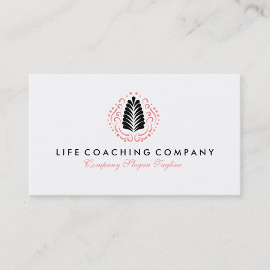 Eenvoudig Modern Life Coaching Logo Design Visitekaartje (Voorkant)