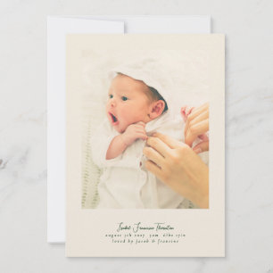 Eenvoudig Modern lijst 5 Collage Photo Script baby Aankondiging