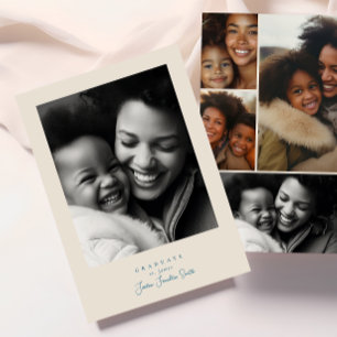 Eenvoudig Modern lijst 5 Photo Script afstuderen Aankondiging