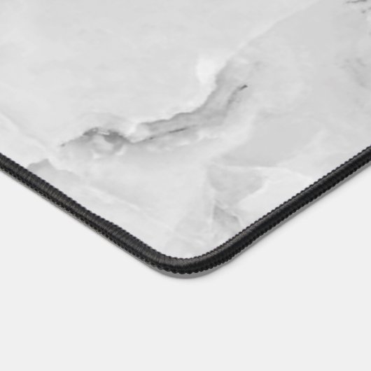 Eenvoudig Modern Logo Wit Marmer Kantoor Bureaumat (Hoek)