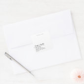 Eenvoudig, modern, luxe, wit product vierkante sticker (Envelop)