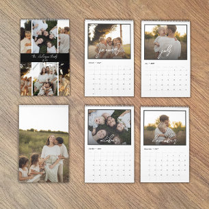 Eenvoudig Modern Maak Je Eigen Familie Foto Kalender