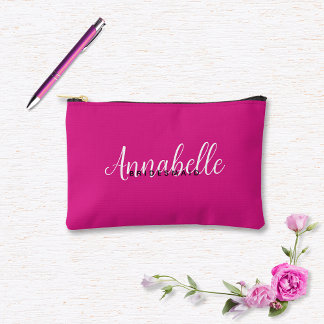 Eenvoudig Modern Magenta Roze Trouwdag Aangepast Etui