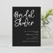 Eenvoudig modern Manuscript zwart-wit Vrijgezellen Kaart (Staand voorkant)