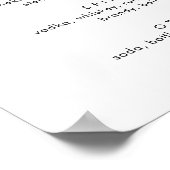 Eenvoudig modern menu met kalligrafie poster (Hoek)