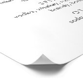 Eenvoudig modern menu met kalligrafie poster (Hoek)