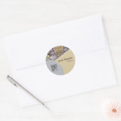 Eenvoudig Modern met Abstracte Accenten QR Code Lo Ronde Sticker (Envelop)