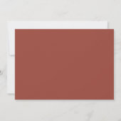 Eenvoudig modern, minimaal bruiloft, terracotta sc save the date (Achterkant)