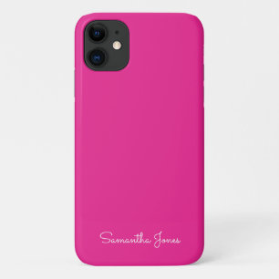 Eenvoudig modern - minimaal - Fuschia roze iPhone 11 Hoesje
