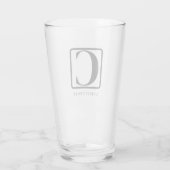 Eenvoudig Modern Minimaal Monogram Custom Naam Bie Glas (Achterkant)