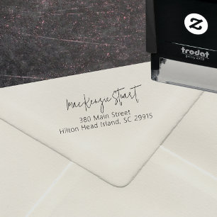 Eenvoudig Modern Minimaal Retour Adres Script Zelfinktende Stempel