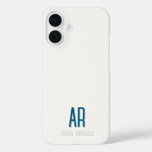 Eenvoudig Modern Minimal Initialen iPhone 16 Pro H Hoesje