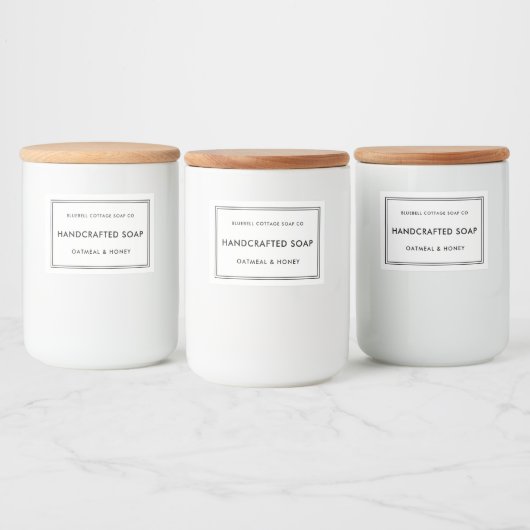 Eenvoudig modern minimal zeep product label voedselcontainer etiket (Flessen)