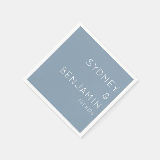 Eenvoudig modern minimalistisch aangepast huwelijk servet (Hoek)