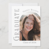 Eenvoudig modern, minimalistisch Afstuderen voor f Aankondiging (Voorkant)