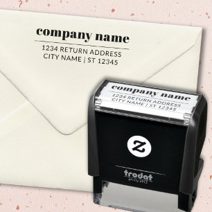 Eenvoudig Modern Minimalistisch Bedrijfs Retouradr Zelfinktende Stempel