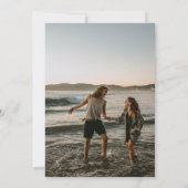 Eenvoudig modern minimalistisch bruiloft foto post kaart (Achterkant)