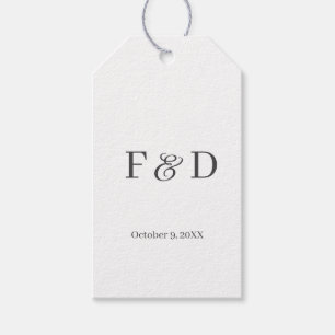 Eenvoudig modern minimalistisch bruiloft gunst Lab Cadeaulabel