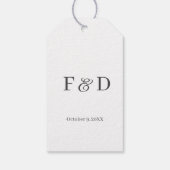 Eenvoudig modern minimalistisch bruiloft gunst Lab Cadeaulabel (Achterkant)