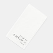 Eenvoudig Modern Minimalistisch Custom Wedding Whi Servet (Hoek)