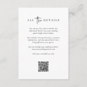 Eenvoudig modern minimalistisch | Details bruiloft Informatiekaartje (Voorkant)