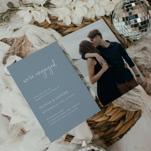 Eenvoudig modern minimalistisch Foto Engagement Kaart
