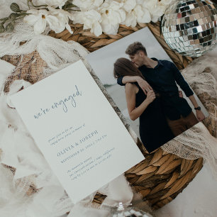 Eenvoudig modern minimalistisch Foto Engagement Kaart