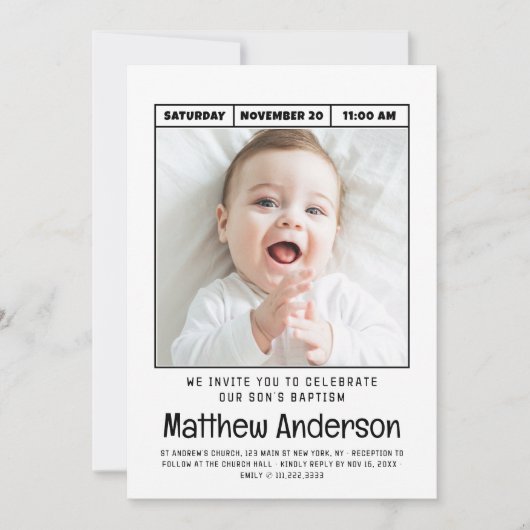 Eenvoudig modern, minimalistisch fotografaptisme ( kaart (Voorkant)