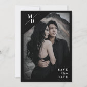 Eenvoudig, modern, minimalistisch fotopakket save the date (Voorkant)