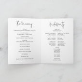 Eenvoudig modern minimalistisch gevouwen huwelijks programma (Binnen)