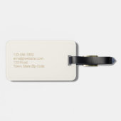 Eenvoudig modern minimalistisch gouden script | Ge Bagagelabel (Achterkant horizontaal)