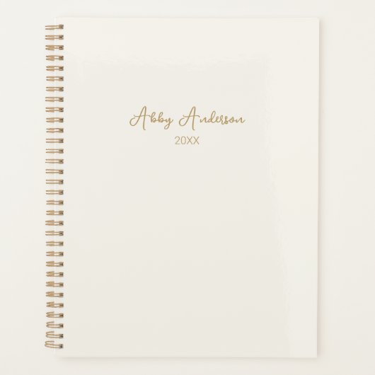 Eenvoudig modern minimalistisch gouden script | Ge Planner (Voorkant)