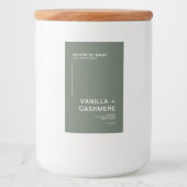 Eenvoudig modern minimalistisch kaartenlabel voedselcontainer etiket (Voorkant)